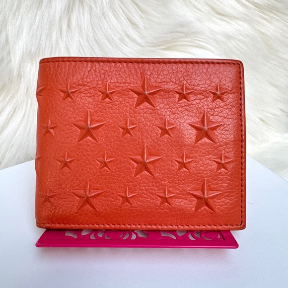 Jimmy Choo Rare Leather Embossed Stars Bifold Wallet - Picture 3 of 8
